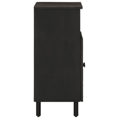 Sivukaappi musta 60x33x75 cm täysi mangopuu