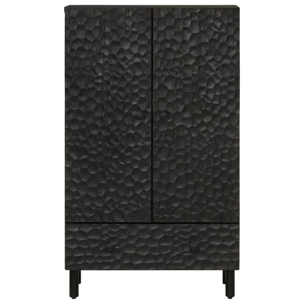 Kaappi musta 60x33x100 cm täysi mangopuu