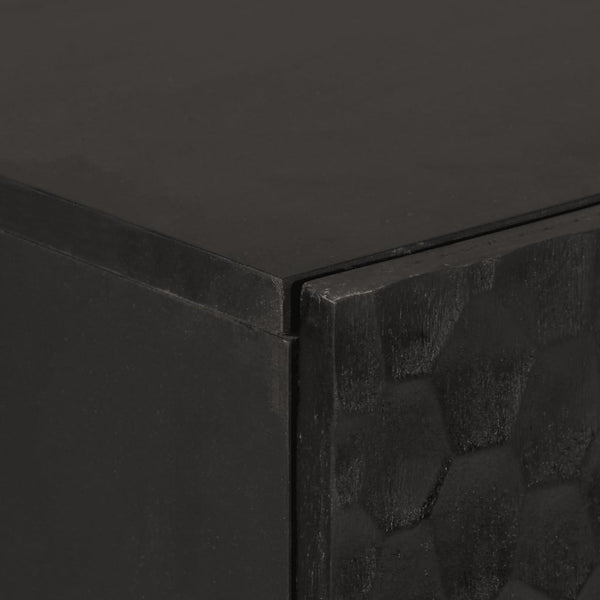 Kaappi musta 60x33x100 cm täysi mangopuu