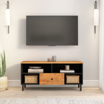 TV-taso 100x33x46 cm täysi akasiapuu