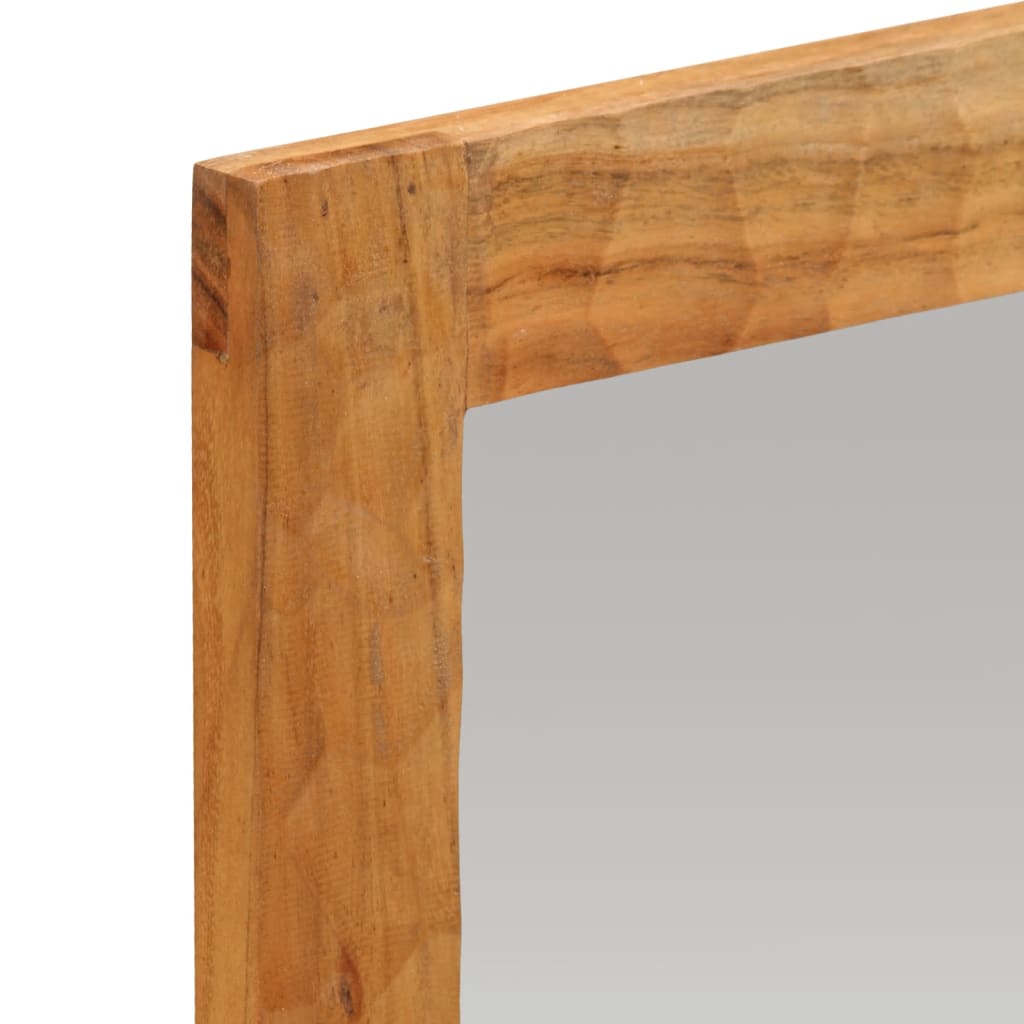 Kylpyhuoneen peili 50x70x2,5 cm täysi akasiapuu ja lasi
