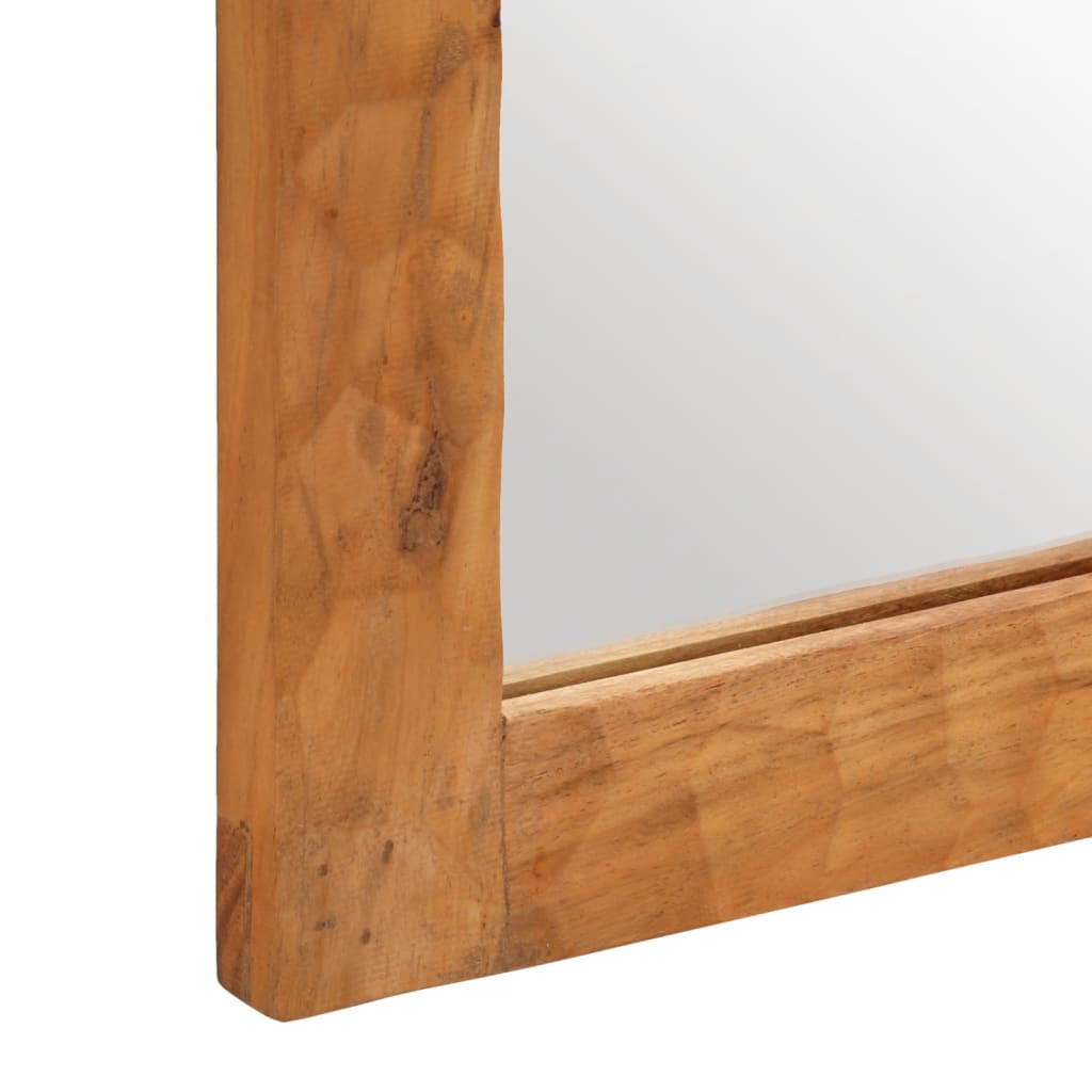 Kylpyhuoneen peili 50x70x2,5 cm täysi akasiapuu ja lasi