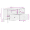 TV-taso 70x33x46 cm täysi mangopuu