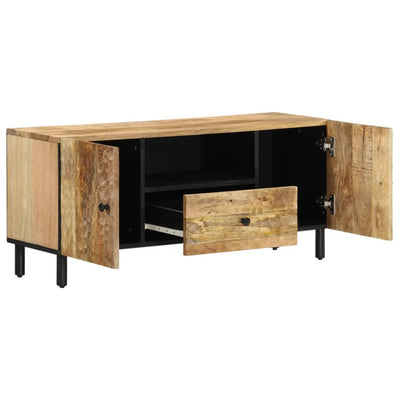 TV-taso 105x33x46 cm täysi mangopuu