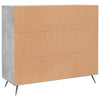 Senkki betoninharmaa 90x34x80 cm tekninen puu