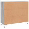Senkki harmaa Sonoma 90x34x80 cm tekninen puu