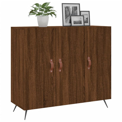 Senkki ruskea tammi 90x34x80 cm tekninen puu