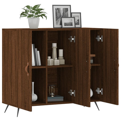 Senkki ruskea tammi 90x34x80 cm tekninen puu