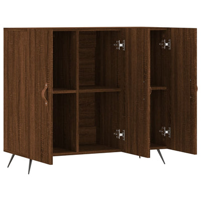 Senkki ruskea tammi 90x34x80 cm tekninen puu