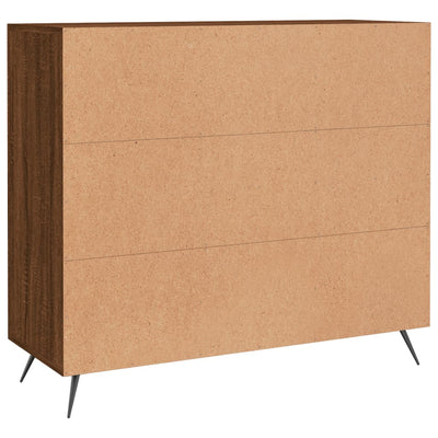 Senkki ruskea tammi 90x34x80 cm tekninen puu