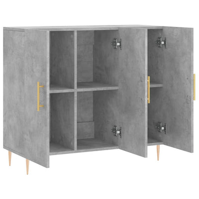 Senkki betoninharmaa 90x34x80 cm tekninen puu