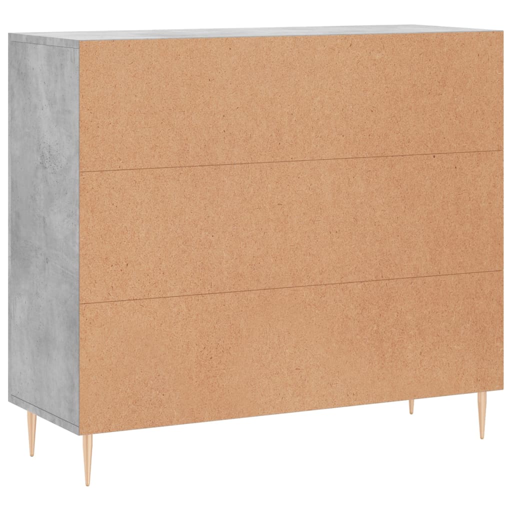 Betoninharmaa senkki Dilhan 90x34x80cm (puinen)