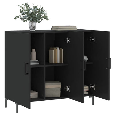 Senkki musta 90x34x80 cm tekninen puu