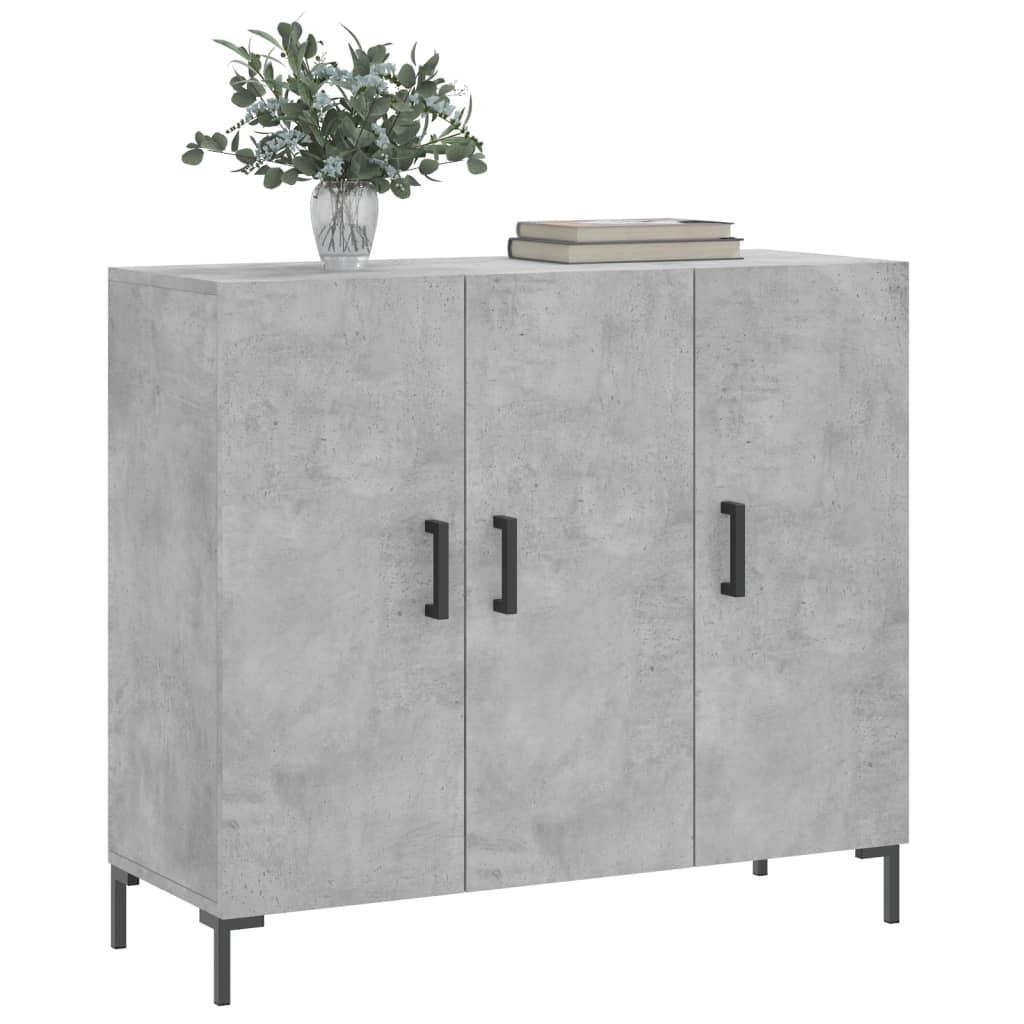 Betoninharmaa senkki Adiel 90x34x80cm (puinen)