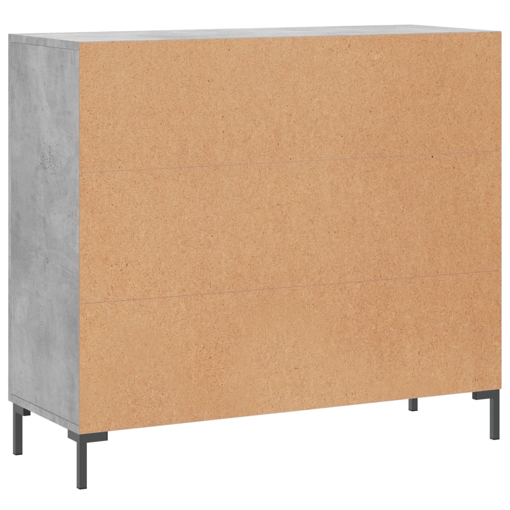 Betoninharmaa senkki Adiel 90x34x80cm (puinen)