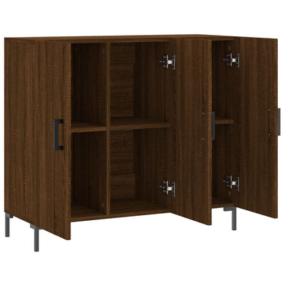 Senkki ruskea tammi 90x34x80 cm tekninen puu