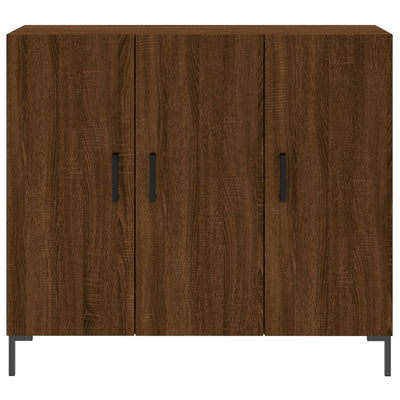 Senkki ruskea tammi 90x34x80 cm tekninen puu