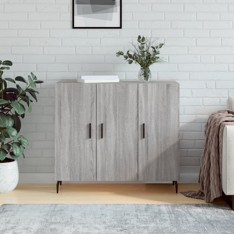 Senkki harmaa Sonoma 90x34x80 cm tekninen puu