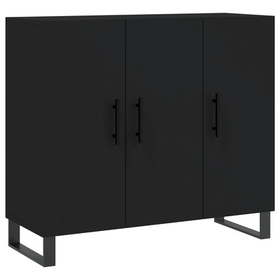 Senkki musta 90x34x80 cm tekninen puu