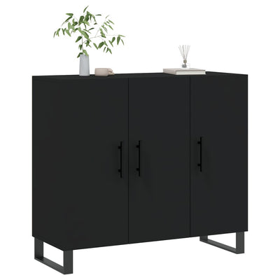 Senkki musta 90x34x80 cm tekninen puu