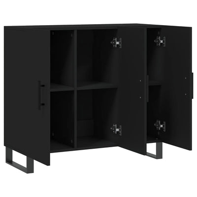Senkki musta 90x34x80 cm tekninen puu