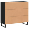 Senkki musta 90x34x80 cm tekninen puu