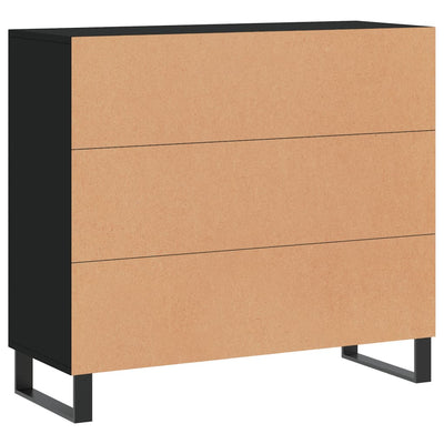 Senkki musta 90x34x80 cm tekninen puu