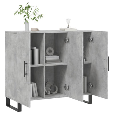 Senkki betoninharmaa 90x34x80 cm tekninen puu