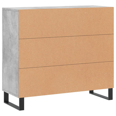Senkki betoninharmaa 90x34x80 cm tekninen puu