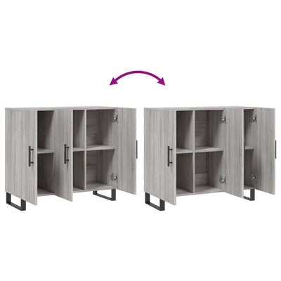 Senkki harmaa Sonoma 90x34x80 cm tekninen puu