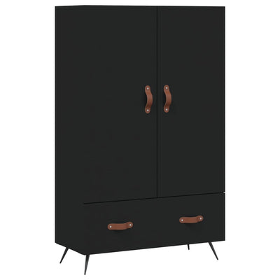 Kaappi musta 69,5x31x115 cm tekninen puu
