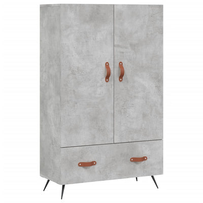 Kaappi betoninharmaa 69,5x31x115 cm tekninen puu