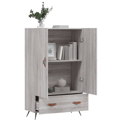 Kaappi harmaa Sonoma 69,5x31x115 cm tekninen puu