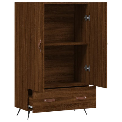 Kaappi ruskea tammi 69,5x31x115 cm tekninen puu