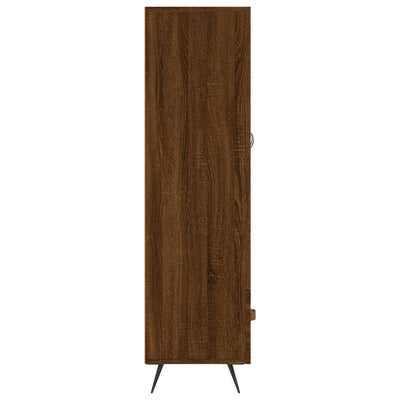 Kaappi ruskea tammi 69,5x31x115 cm tekninen puu