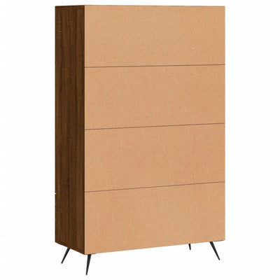 Kaappi ruskea tammi 69,5x31x115 cm tekninen puu
