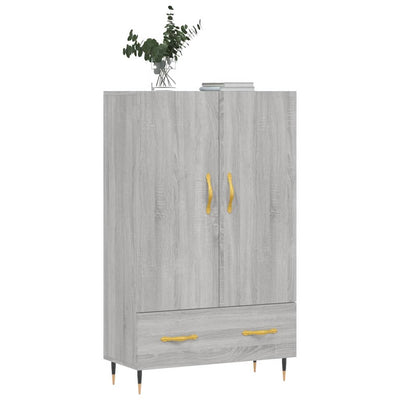 Kaappi harmaa Sonoma 69,5x31x115 cm tekninen puu