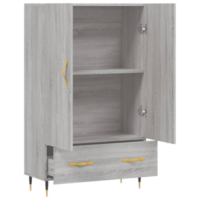 Kaappi harmaa Sonoma 69,5x31x115 cm tekninen puu