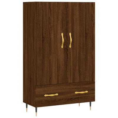 Kaappi ruskea tammi 69,5x31x115 cm tekninen puu