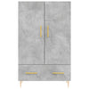 Kaappi betoninharmaa 69,5x31x115 cm tekninen puu