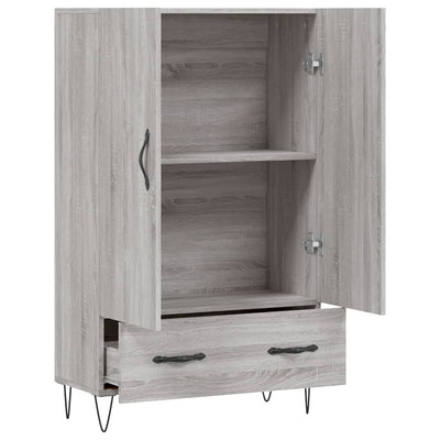 Kaappi harmaa Sonoma 69,5x31x115 cm tekninen puu