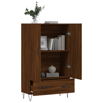 Kaappi ruskea tammi 69,5x31x115 cm tekninen puu