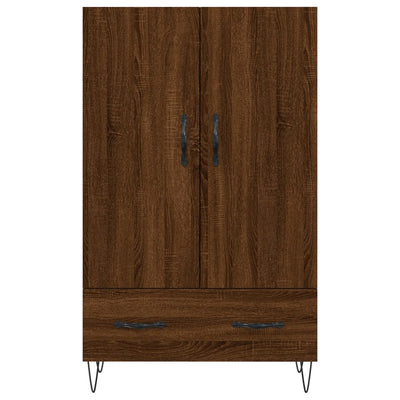 Kaappi ruskea tammi 69,5x31x115 cm tekninen puu