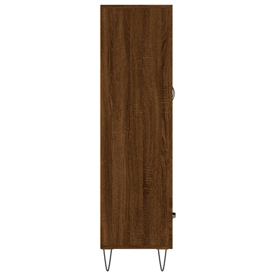 Kaappi ruskea tammi 69,5x31x115 cm tekninen puu