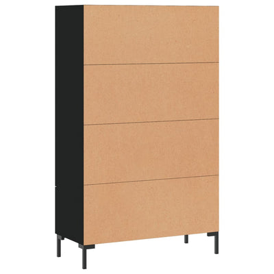 Kaappi musta 69,5x31x115 cm tekninen puu