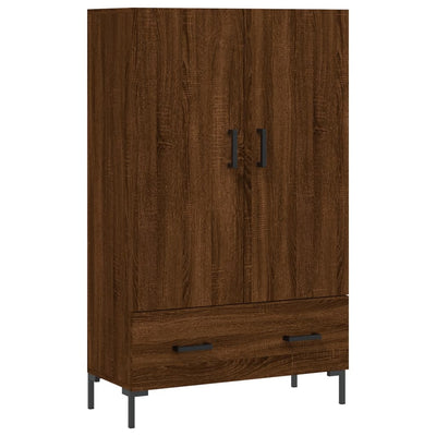 Kaappi ruskea tammi 69,5x31x115 cm tekninen puu