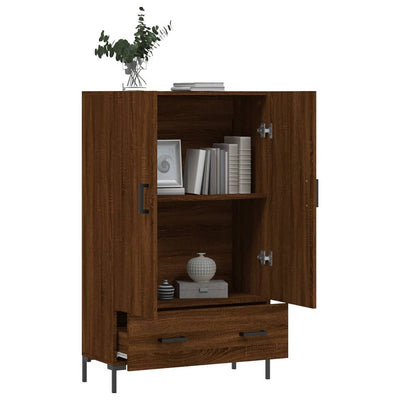 Kaappi ruskea tammi 69,5x31x115 cm tekninen puu