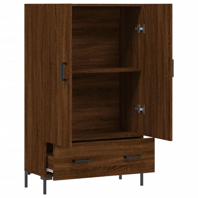 Kaappi ruskea tammi 69,5x31x115 cm tekninen puu
