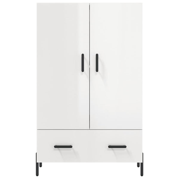 Valkoinen kaappi Jozsa 69,5x31x115cm (korkeakiilto, puinen)