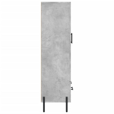 Kaappi betoninharmaa 69,5x31x115 cm tekninen puu